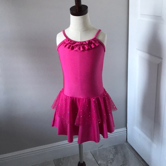 Revolution Dancewear Other - REVOLUTION Dancewear Girls Fuchsia Leotard Dress  | M